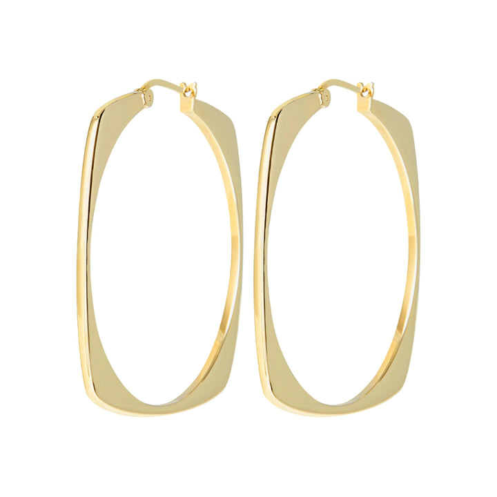 Brincos Breil Tetra em aço com acabamento PVD dourado TJ3199