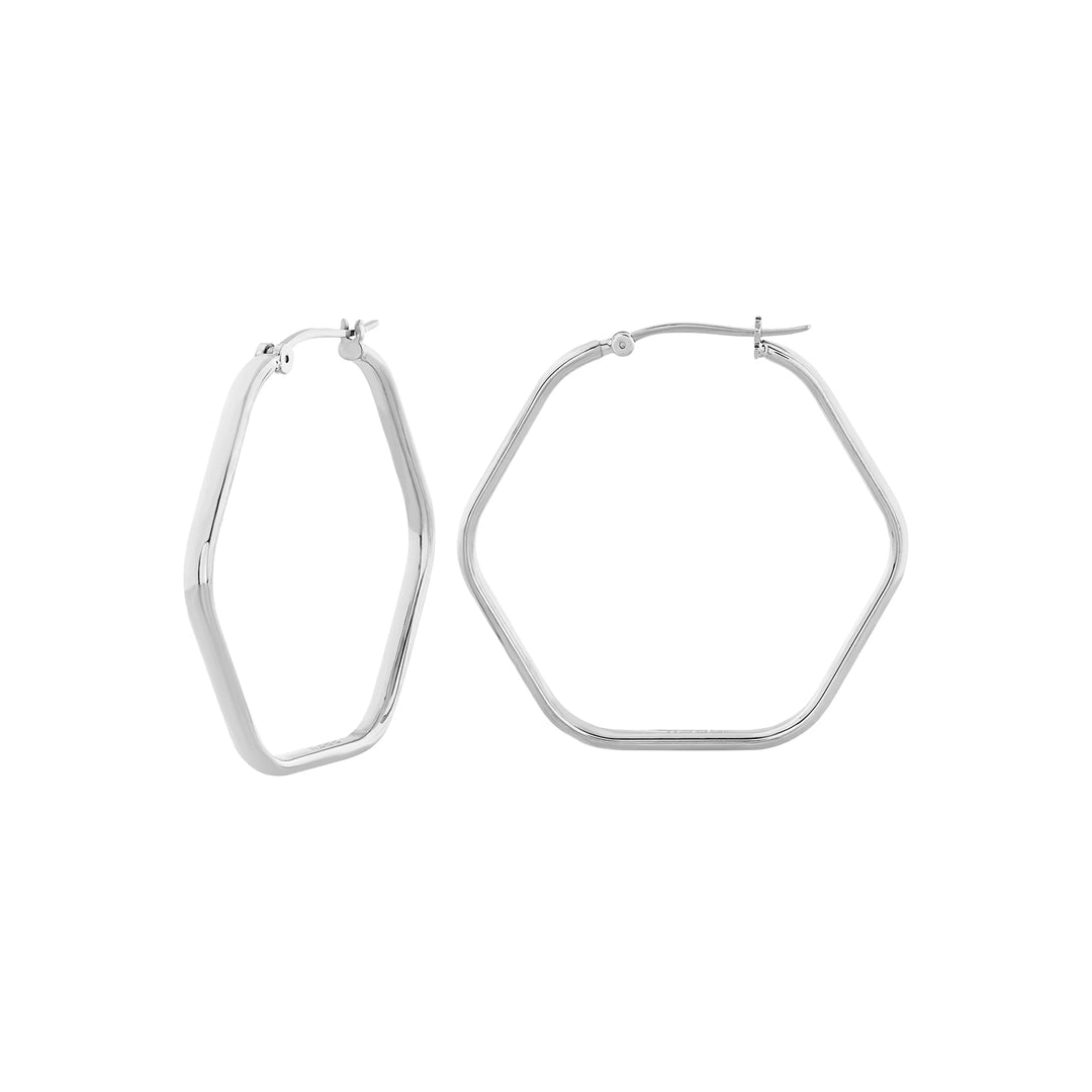 Breil Circle Earrings Hexagonia Steel TJ3520