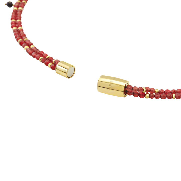 Breil Magnetica System Elemento necklace Medium Red Carpet steel IP Gold finish TJ3681