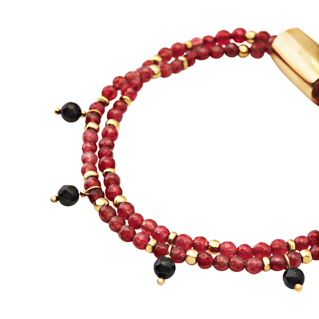 Breil Magnetica System Elemento Medium Red Carpet steel bracelet with IP Gold finish TJ3682