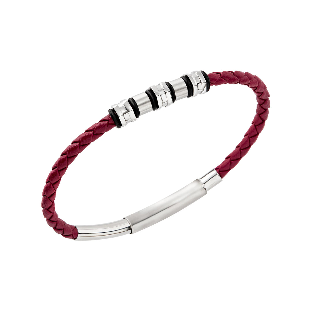 Breil Wanderlust stålläderarmband TJ3795