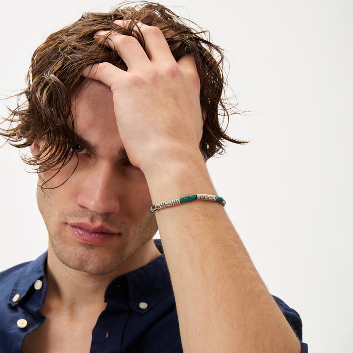 BREIK BRACELET Fusion steel lava stone tj3877