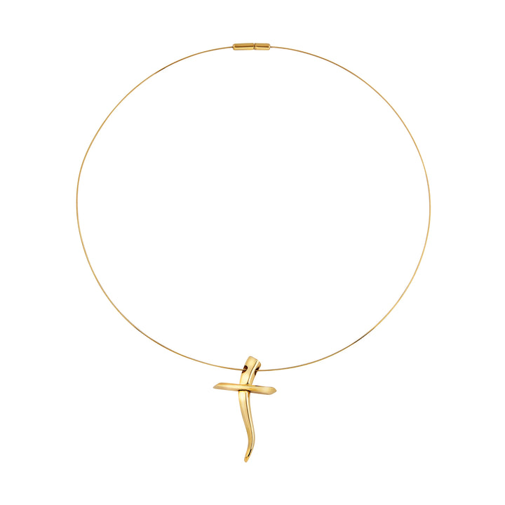 Breil Reloaded Steel Moon choker necklace in steel with IP Gold finish TJ3924