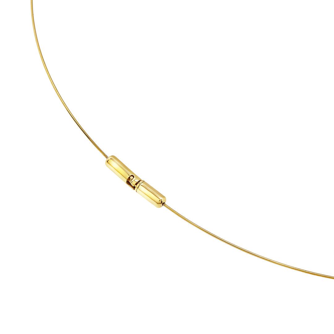 Breil Reloaded Steel Moon choker necklace in steel with IP Gold finish TJ3924
