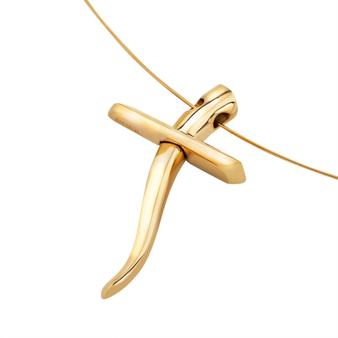 Breil Reloaded Steel Moon choker necklace in steel with IP Gold finish TJ3924