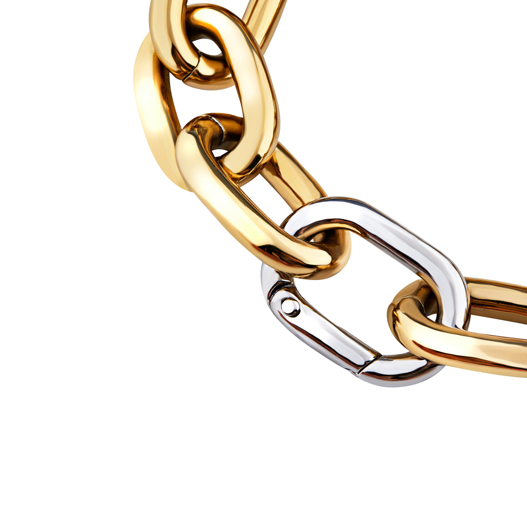 Breil Distinctive steel bracelet with IP gold finishes TJ3939