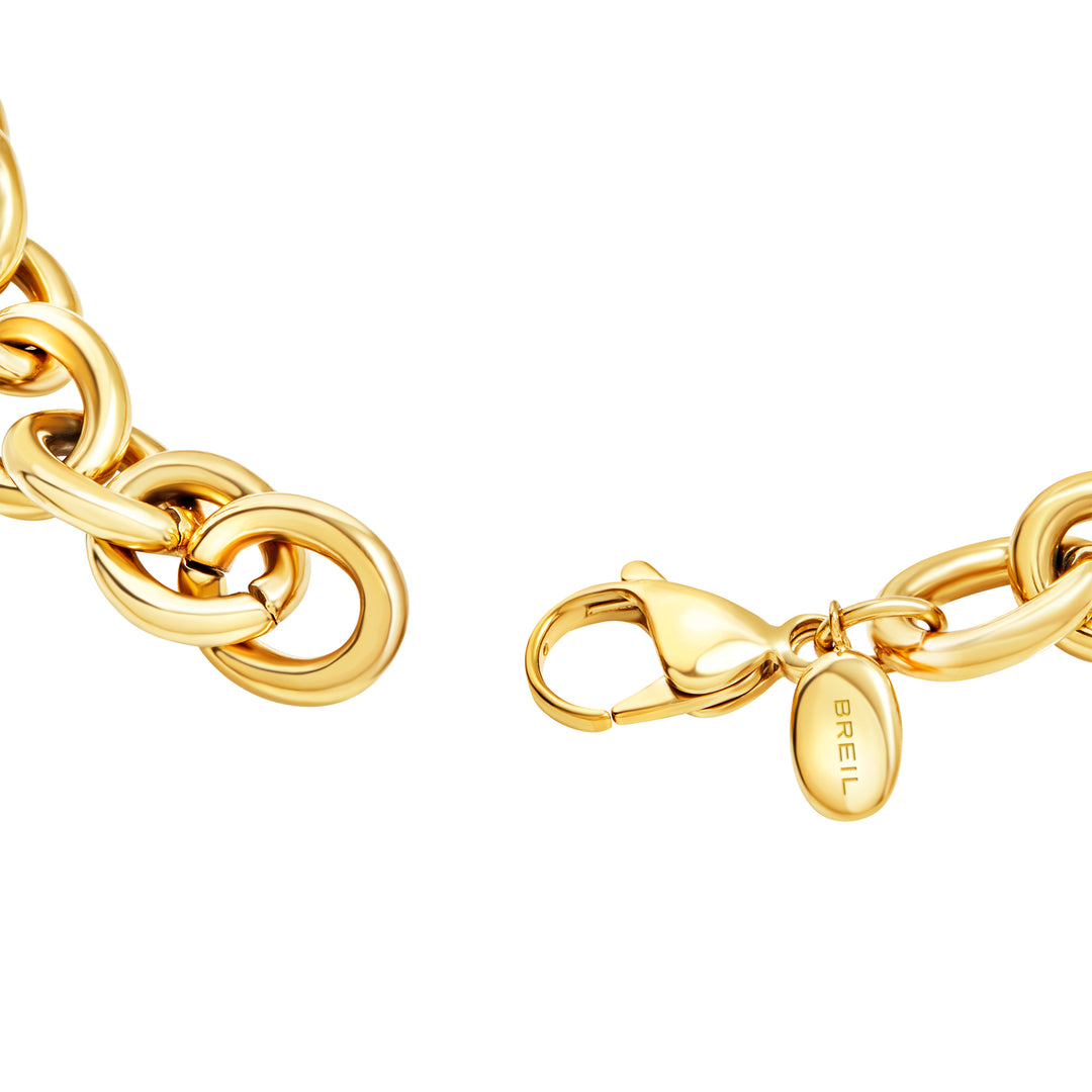 Breil Tetra Goes Big necklace in steel with PVD gold finish TJ3943