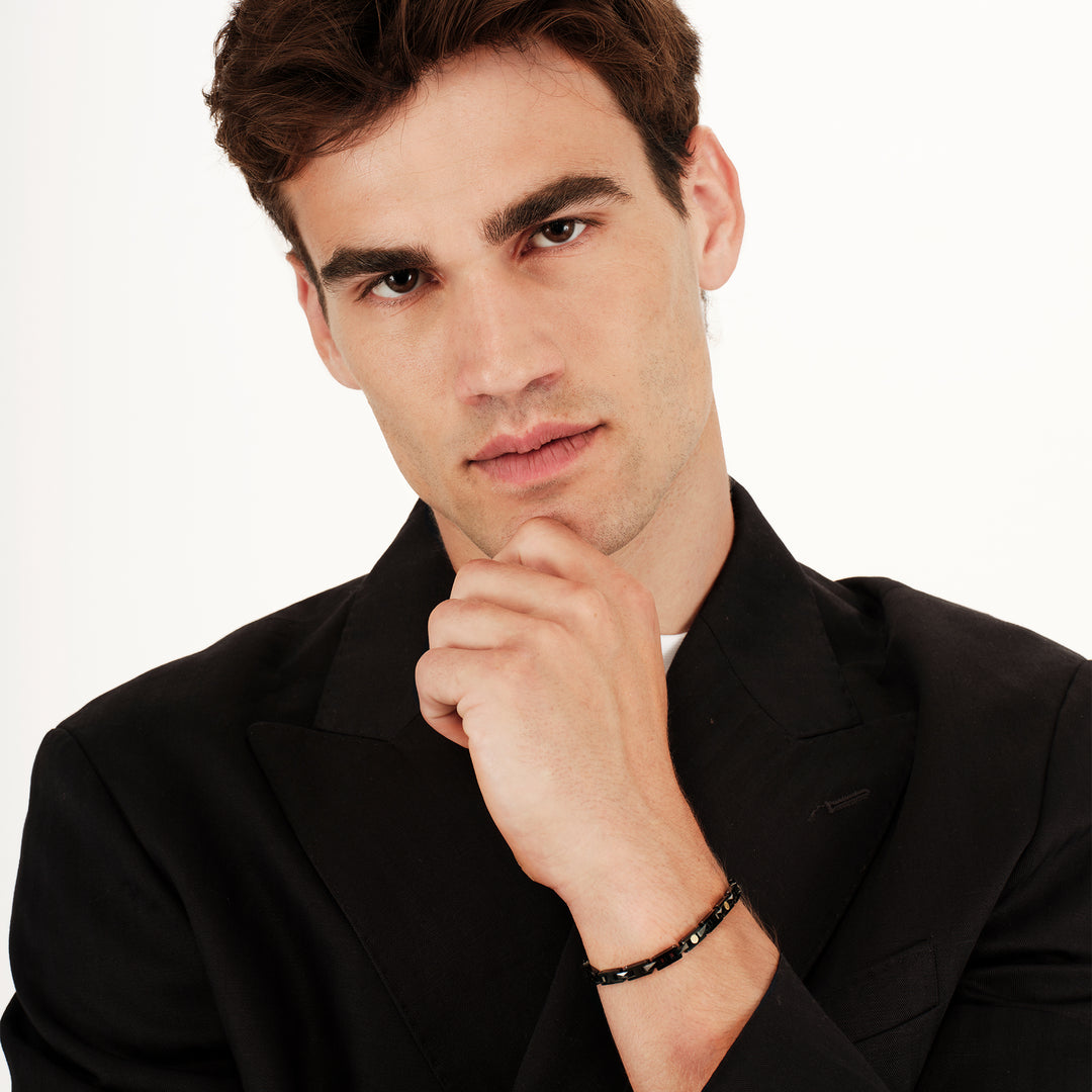 BREIK BRACELET CERAMIC BRICK BRICK FINISHING PVD BLACK Ceramic TJ3964