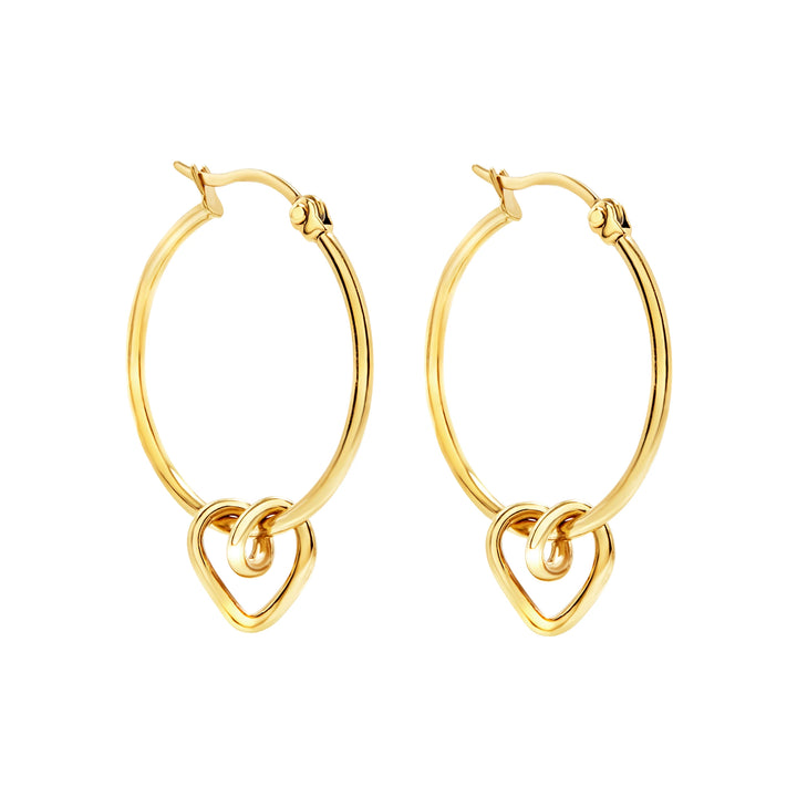 Breil B&ME bågeörhängen i stål med IP guldfinish TJ4027