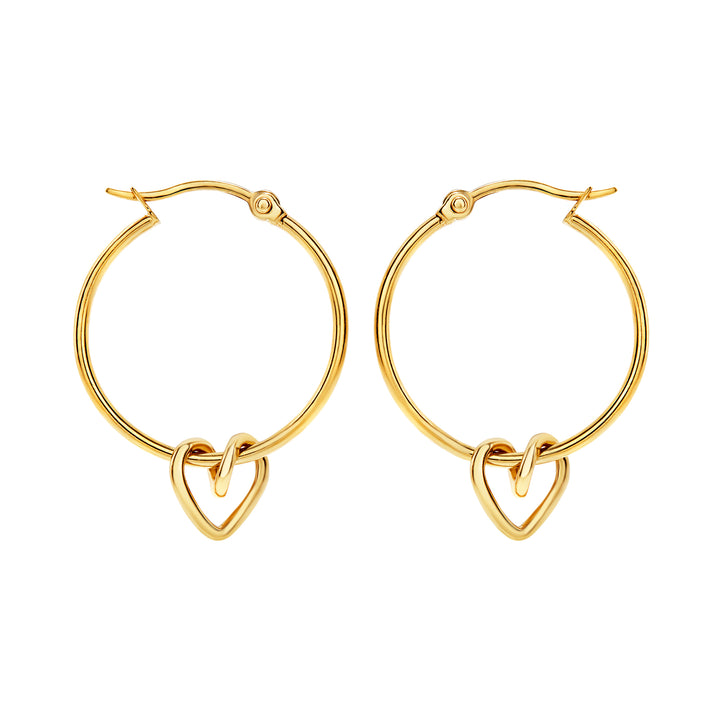 Breil B&ME bågeörhängen i stål med IP guldfinish TJ4027