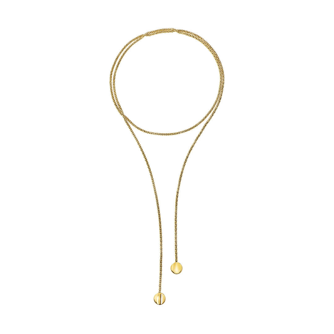 Colares Breil Globe em aço PVD com acabamento dourado TJ4065
