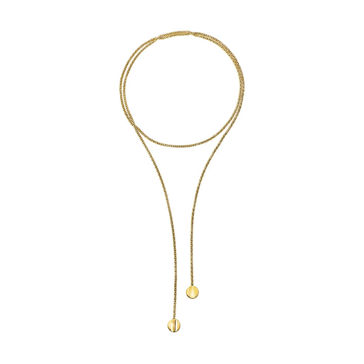 Colares Breil Globe em aço PVD com acabamento dourado TJ4065