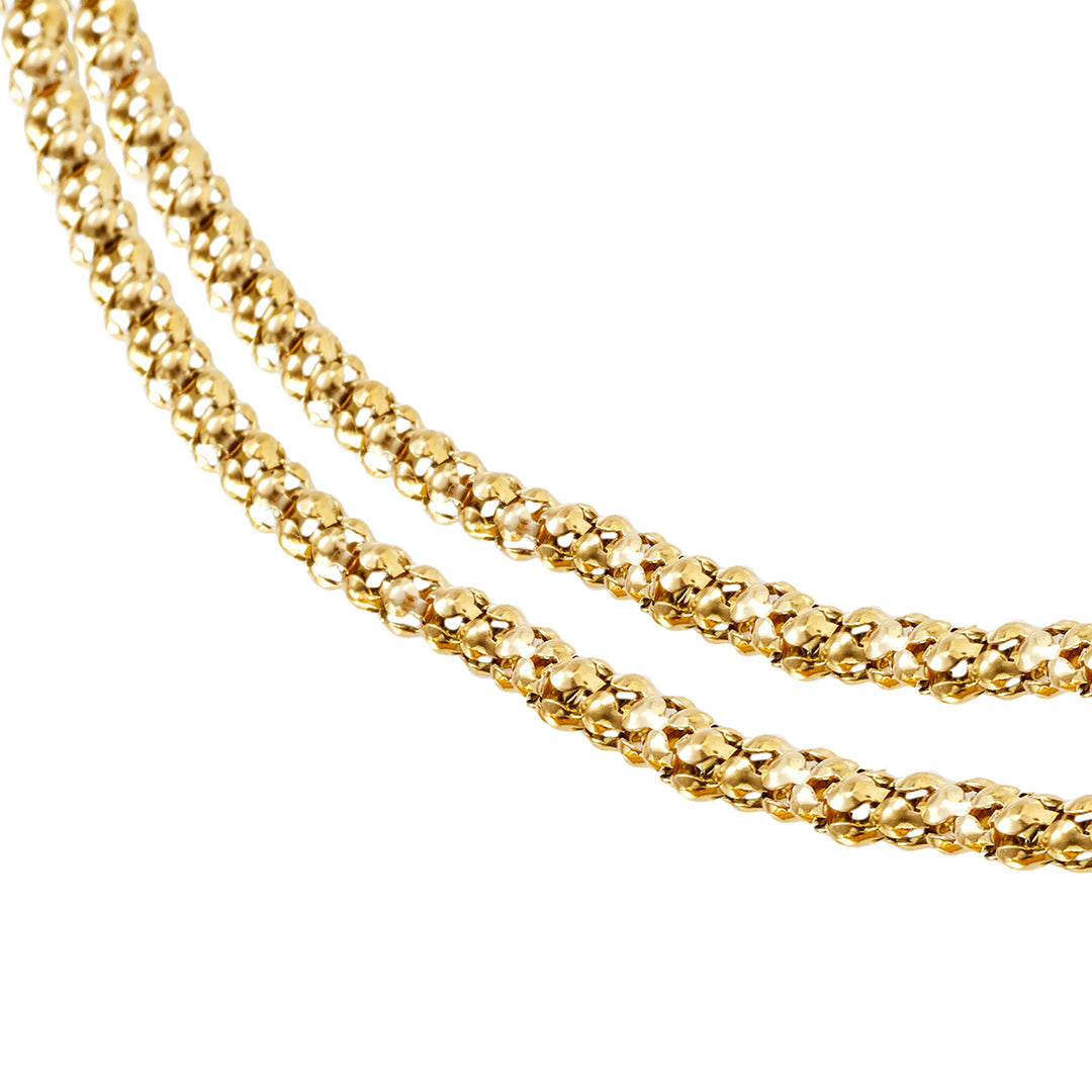 Colares Breil Globe em aço PVD com acabamento dourado TJ4065