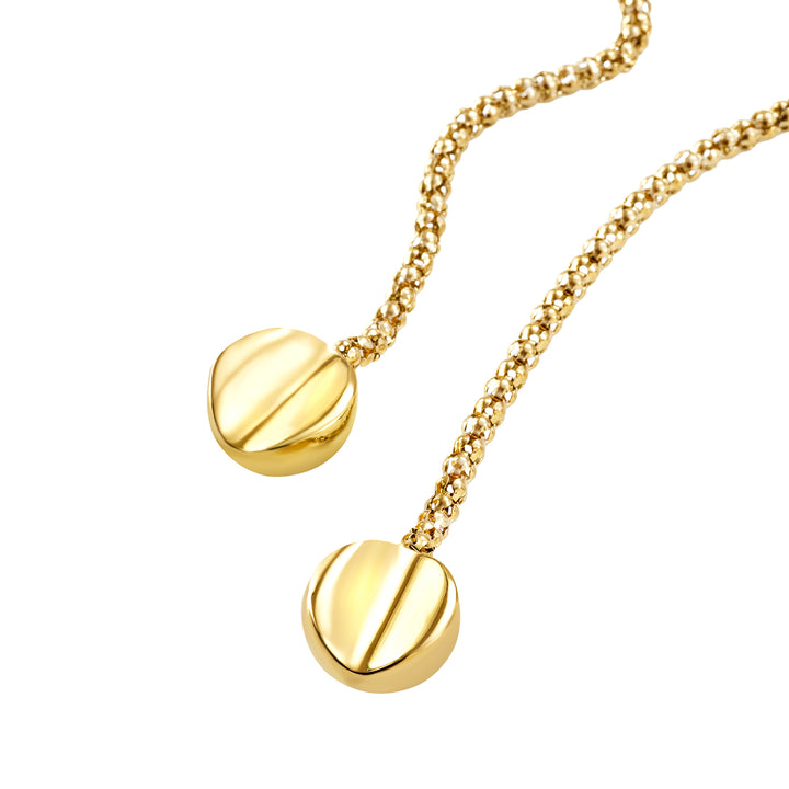 Colares Breil Globe em aço PVD com acabamento dourado TJ4065