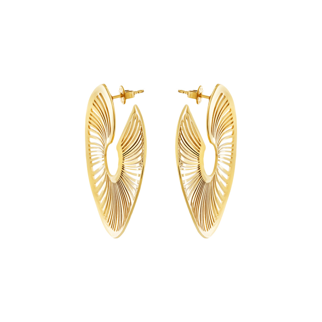 أقراط Breil B Whisper من الفولاذ مع طلاء ذهبي IP TJ4083