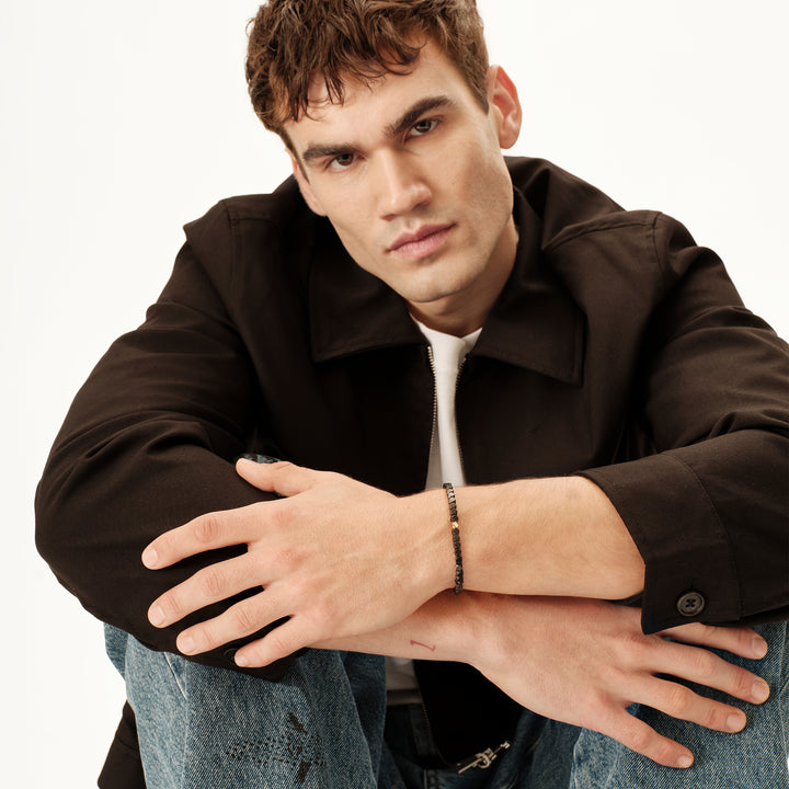 Bracelet en acier Breil Tetra avec finitions IP noires TJ4121