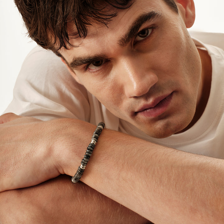 Pulseira Breil Rock Hard em aço labradorita TJ4123