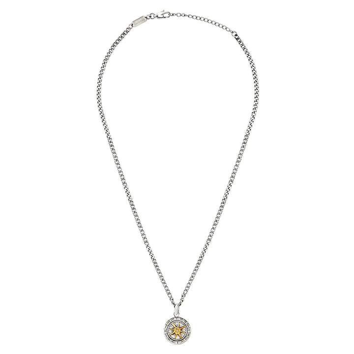 Breil Primal Compass stalen choker ketting TJ4169