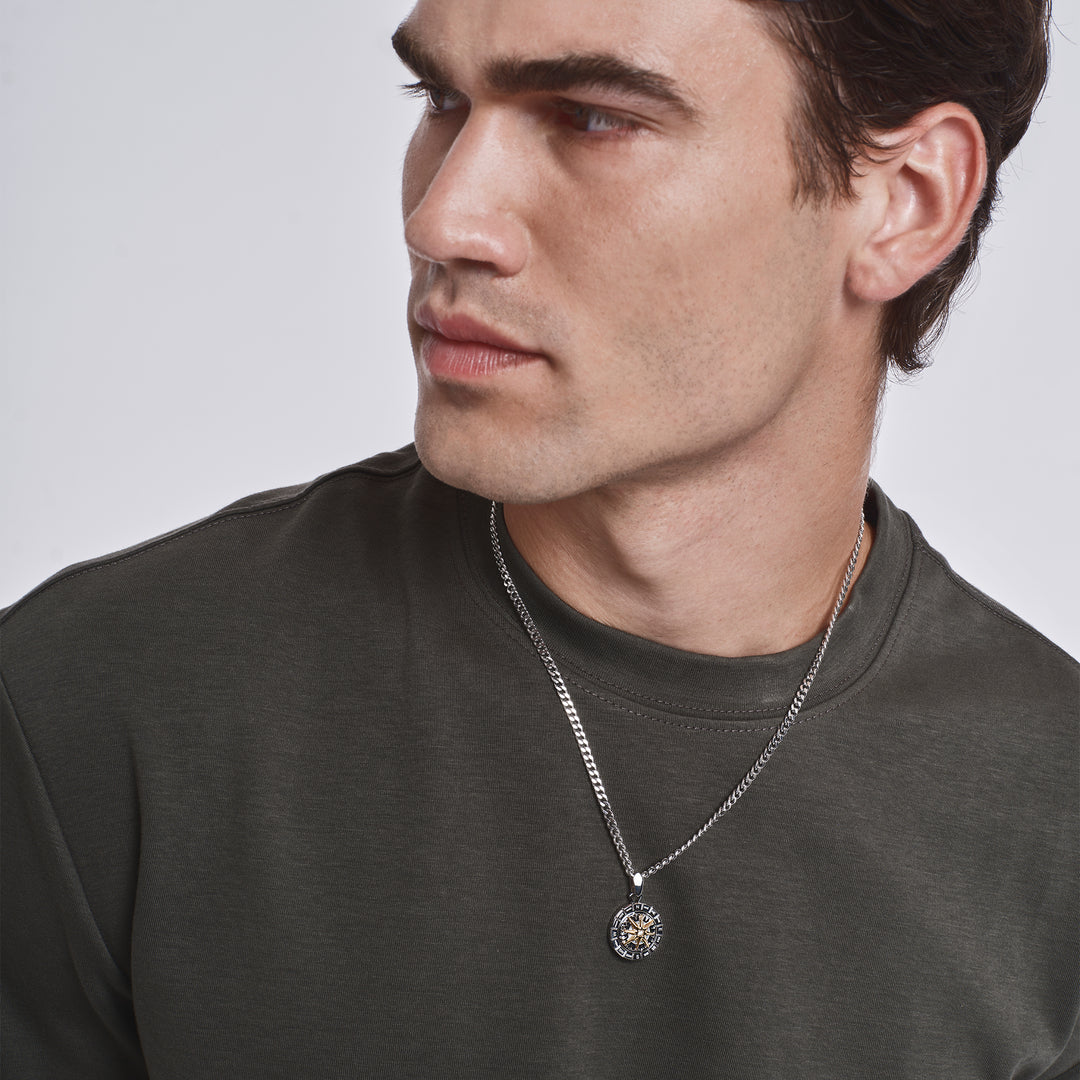 Breil Primal Compass stalen choker ketting TJ4169