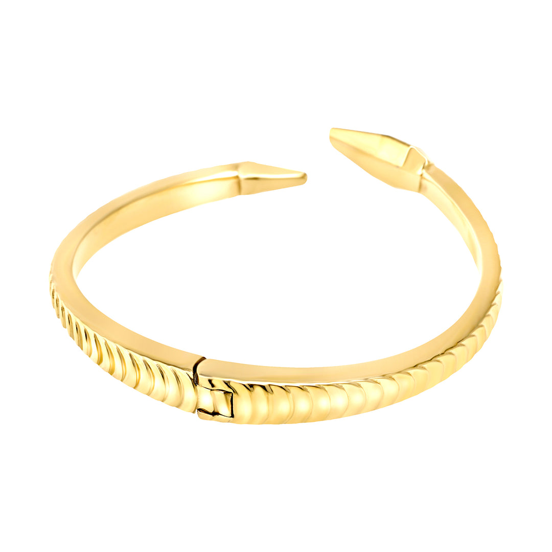 Pulseira Breil Hypnotic em aço rígido com acabamento PVD em ouro 14K TJ4207