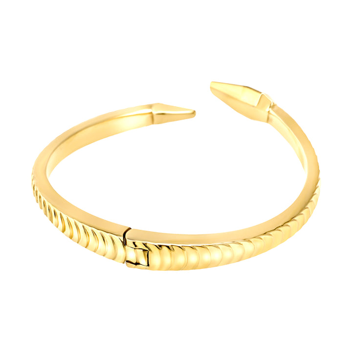 Pulseira Breil Hypnotic em aço rígido com acabamento PVD em ouro 14K TJ4207
