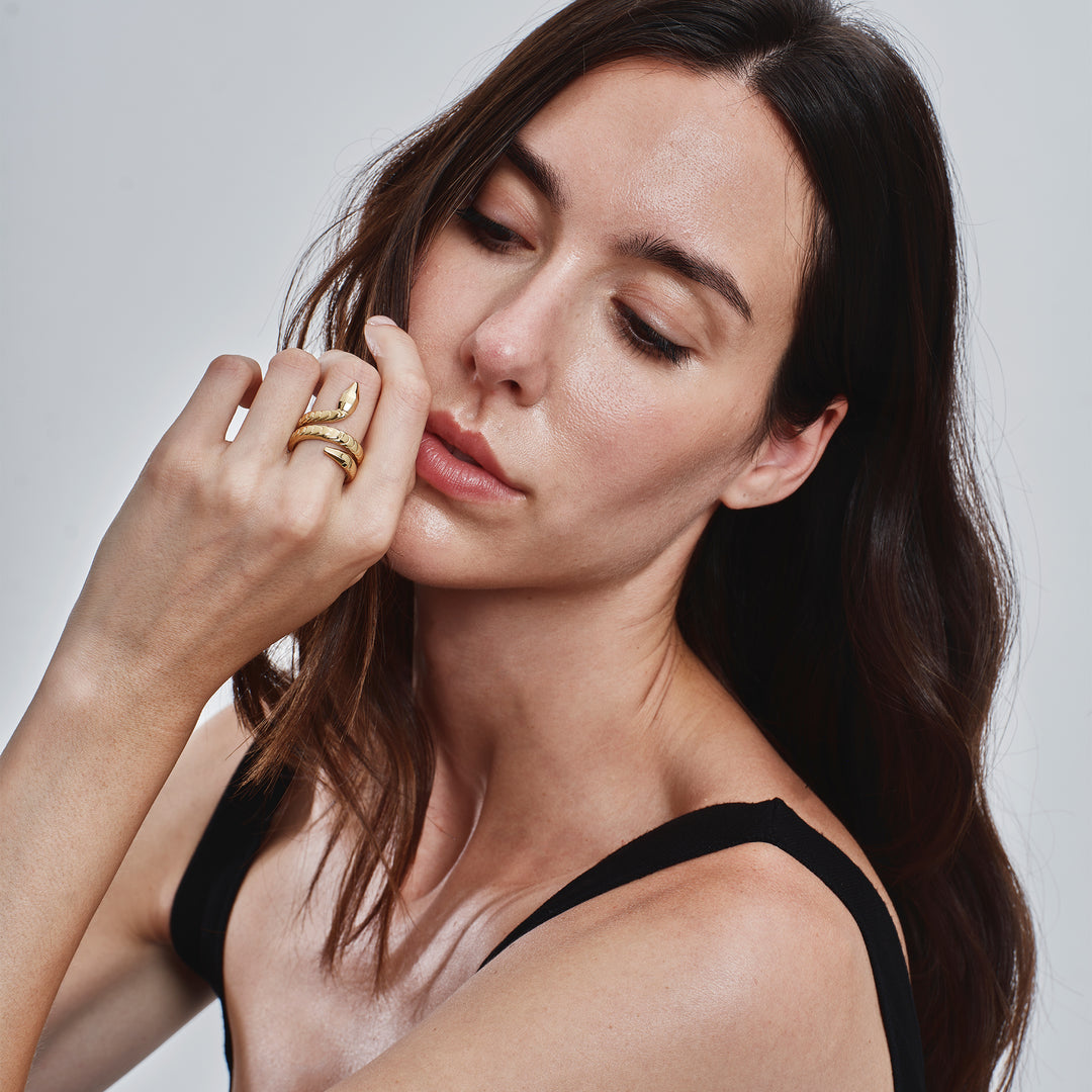 Breil Hypnotisk ring i stål med 14K guld PVD finish TJ4211