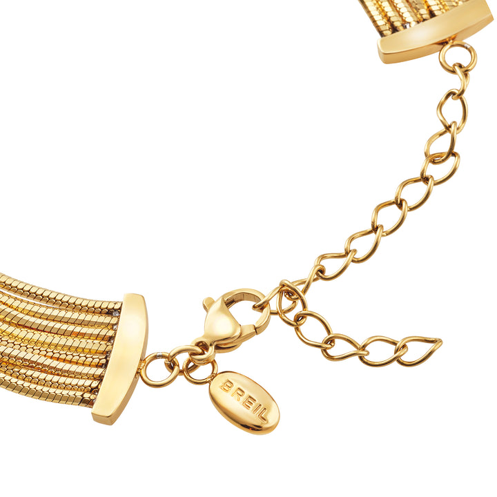 Bracelet Breil Falling Star en acier avec finition PVD or 14 carats TJ4232