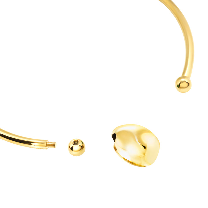 Breil Petra stift choker stål PVD finish 14K guld grøn aventurin TJ4242