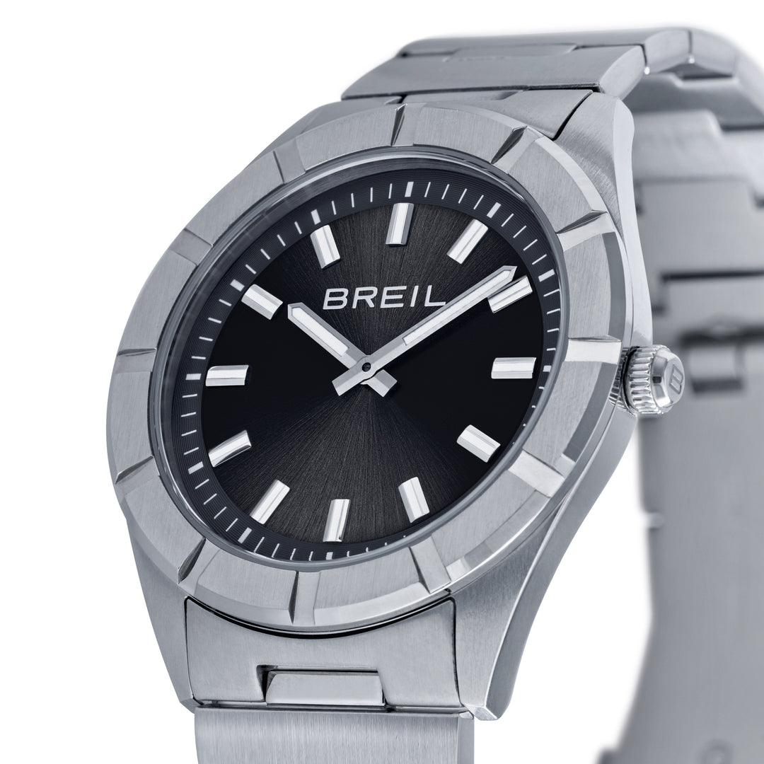 Zegarek Breil B 12 38 mm z czarnej stali kwarcowej TW2074