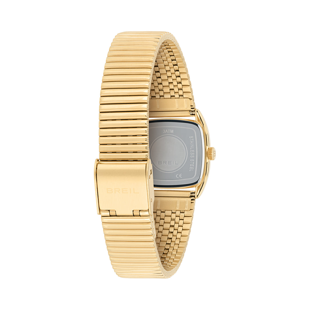 Breil watch stylize 24mm bordeaux quartz steel finish pvd yellow gold Tw2120