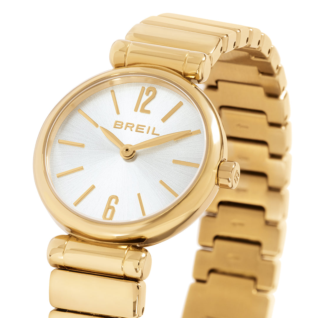 Ρολόι Breil Nuvè 28mm ασημί χαλαζία IP χρυσό φινίρισμα TW2126