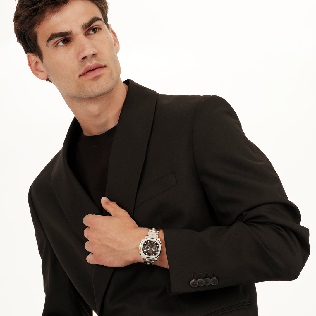 Breil Retrofucture Chrono 40 mm Black Quartz Steel TW2129