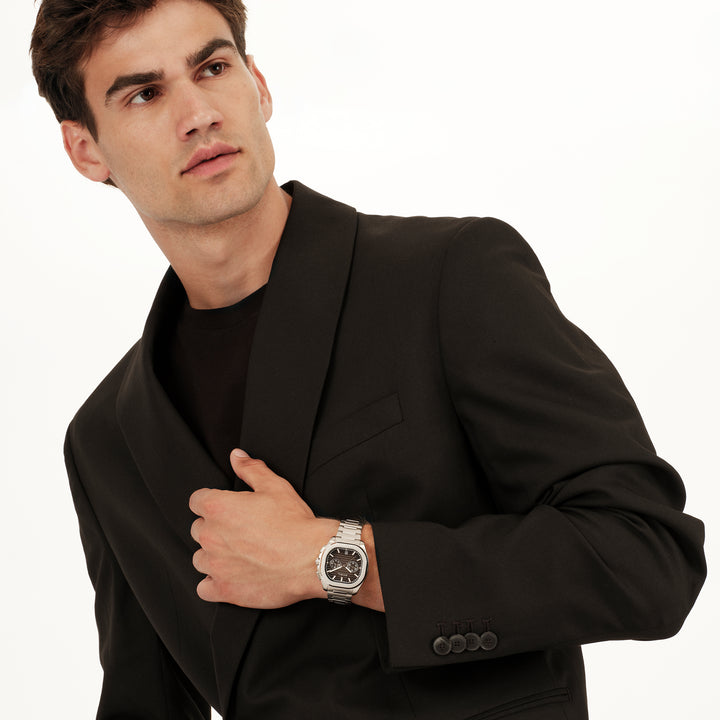 Breil Retrofucture Chrono 40 mm Black Quartz Steel TW2129