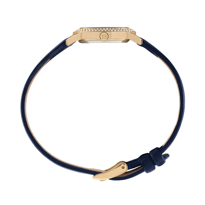 Breil Alvea watch 26mm champagne steel IP Gold finish cubic zirconia TW2137