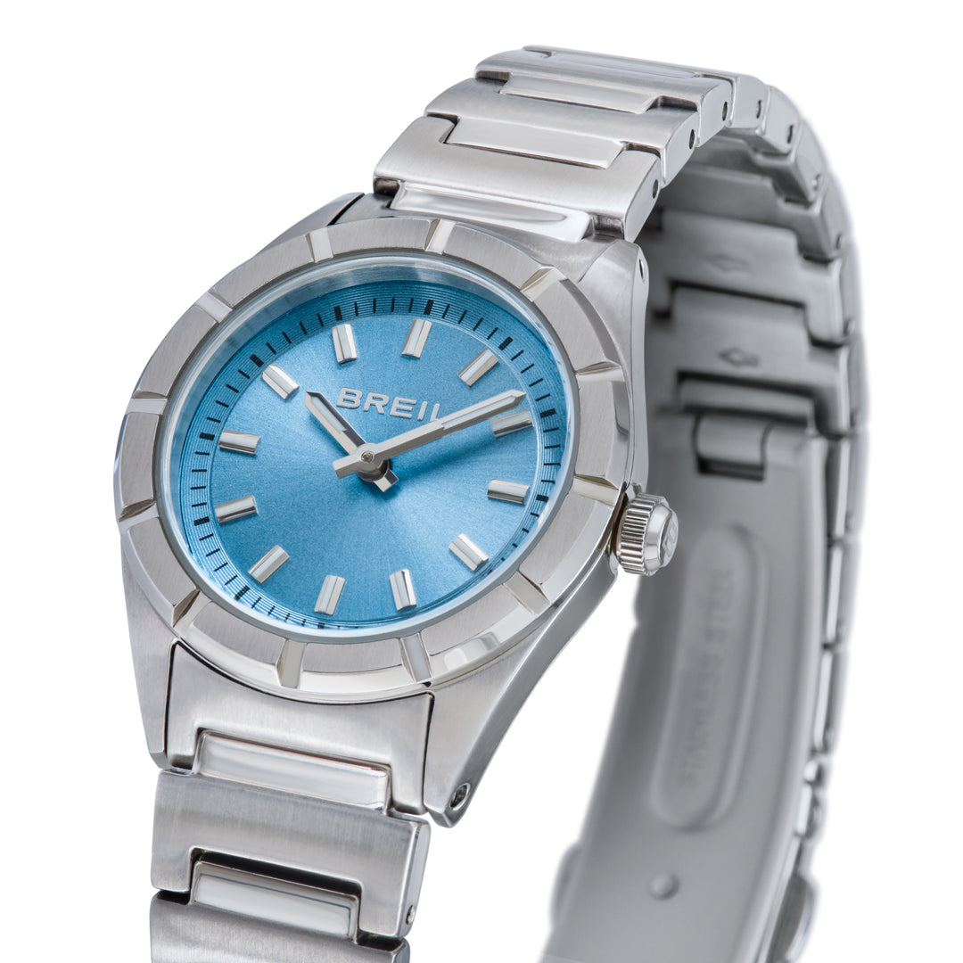 Ceas Breil B 12 H 26.5mm oțel cuarț albastru deschis TW2188