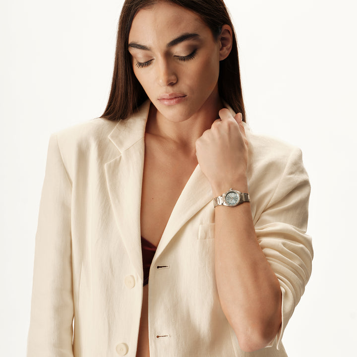 Ceas Breil B 12 H 26.5mm oțel cuarț albastru deschis TW2188