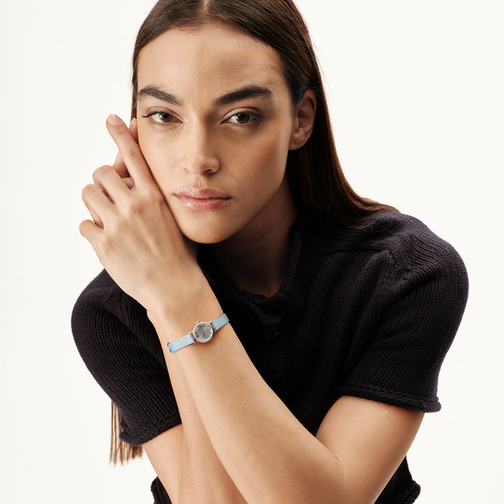 ساعة بريل دارلينج 18 ملم كوارتز أزرق فاتح ستيل TW2189