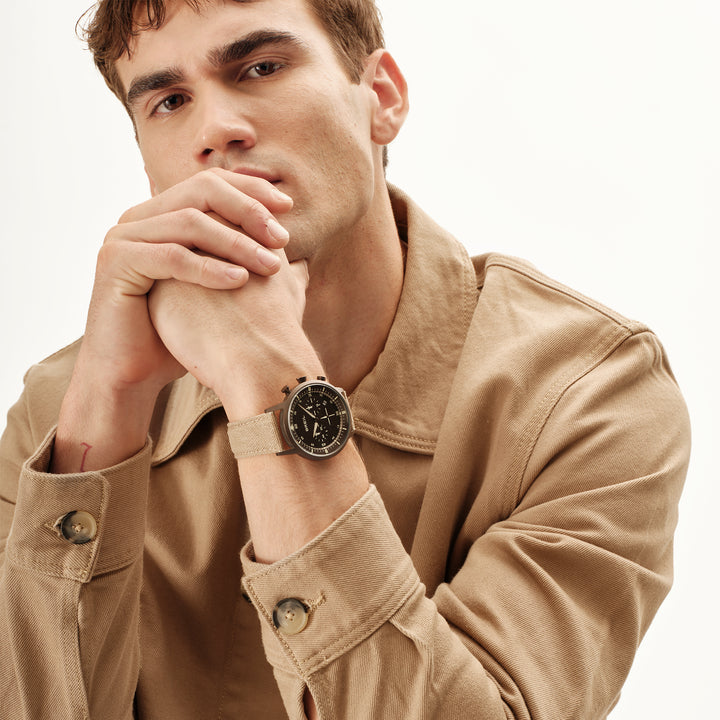 Relógio Breil Six.3.Nine Chrono 44 aço quartzo marrom IP chocolate TW2193