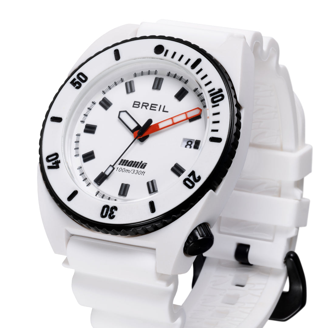 Breil Manta E.C.O. kello Blend 42mm valkoinen kvartsi alumiinioksidi ja polyamidi TW2194