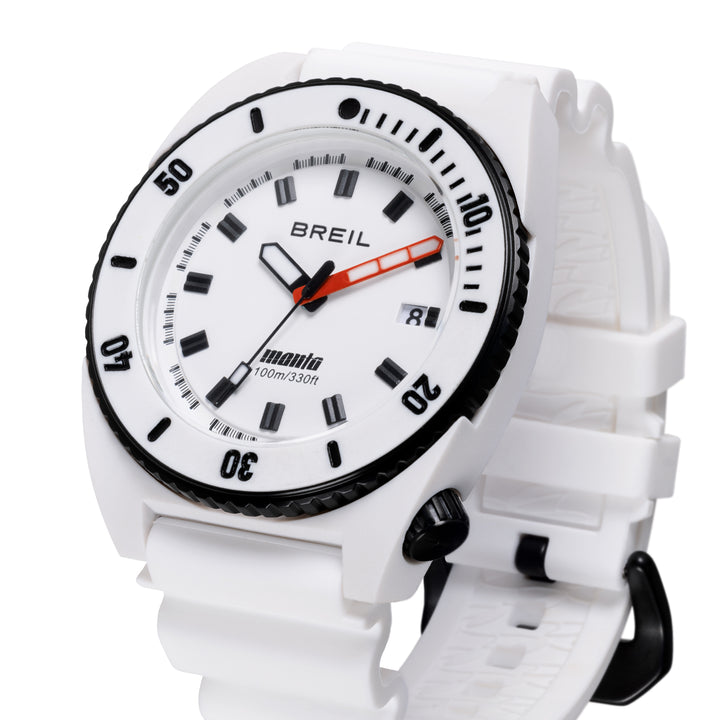 Breil Manta E.C.O. kello Blend 42mm valkoinen kvartsi alumiinioksidi ja polyamidi TW2194