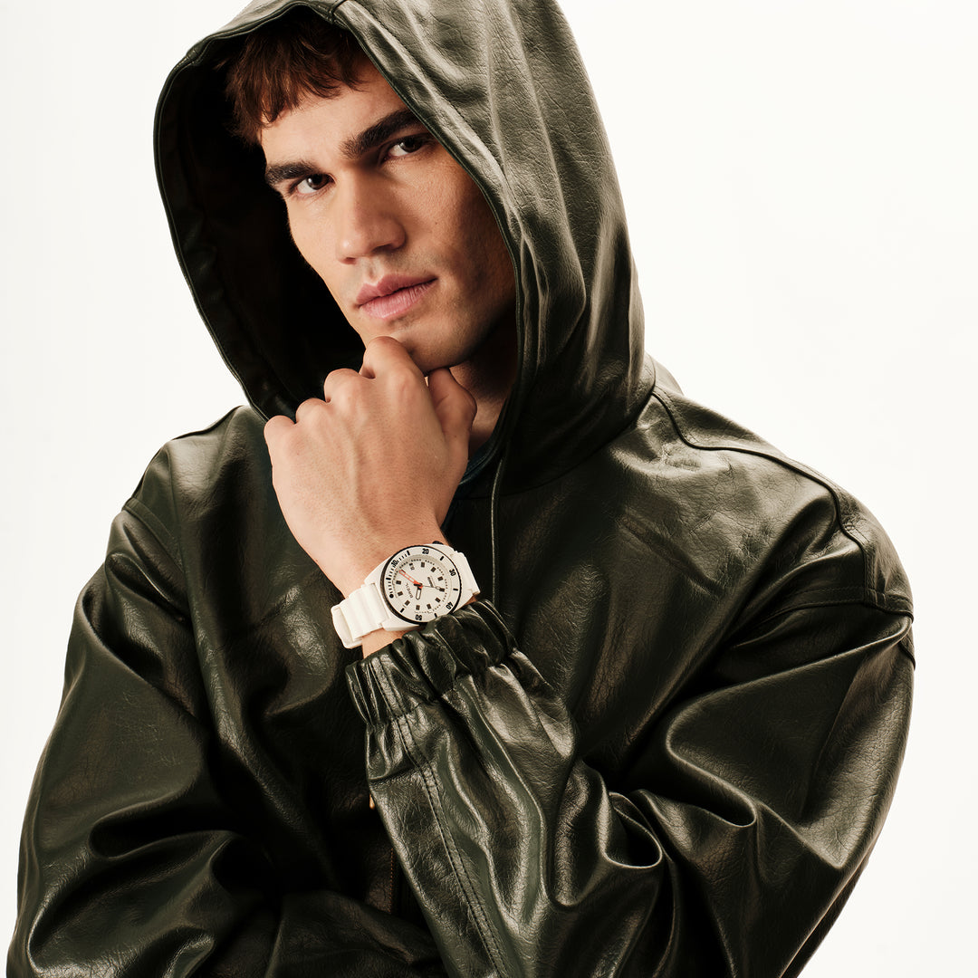 Breil Manta E.C.O. kello Blend 42mm valkoinen kvartsi alumiinioksidi ja polyamidi TW2194