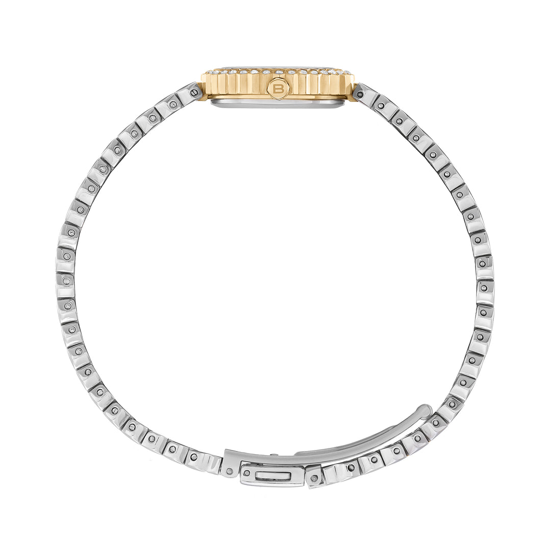 Relógio Breil Primp 24mm aço quartzo branco acabamento PVD ouro 14k TW2200