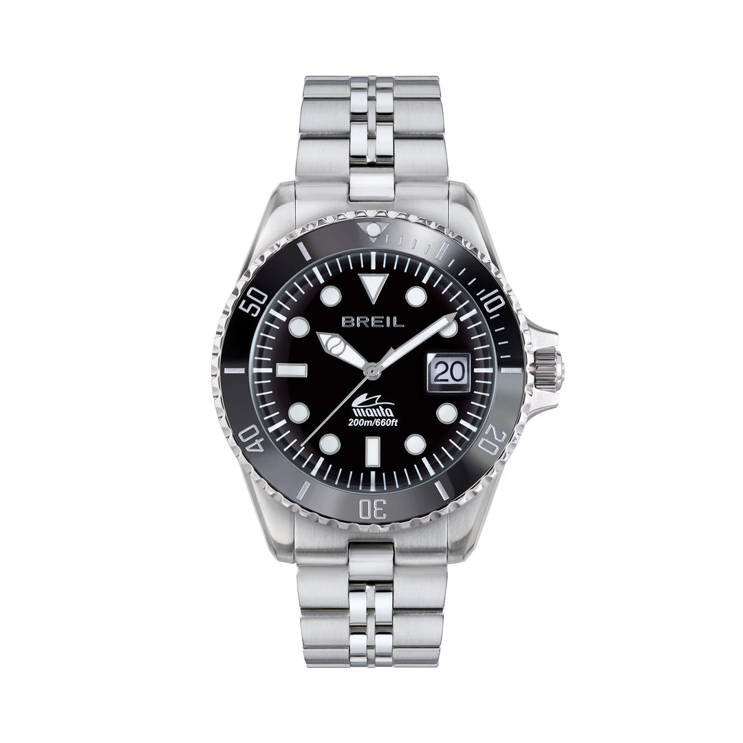 Breil hodinky Manta Heritage 42mm černá quartz ocel TW2206