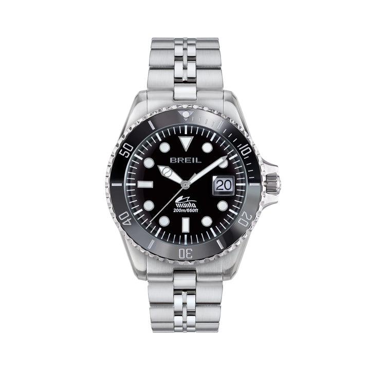 Breil hodinky Manta Heritage 42mm černá quartz ocel TW2206