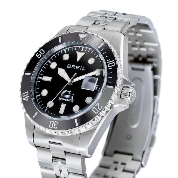 Breil hodinky Manta Heritage 42mm černá quartz ocel TW2206