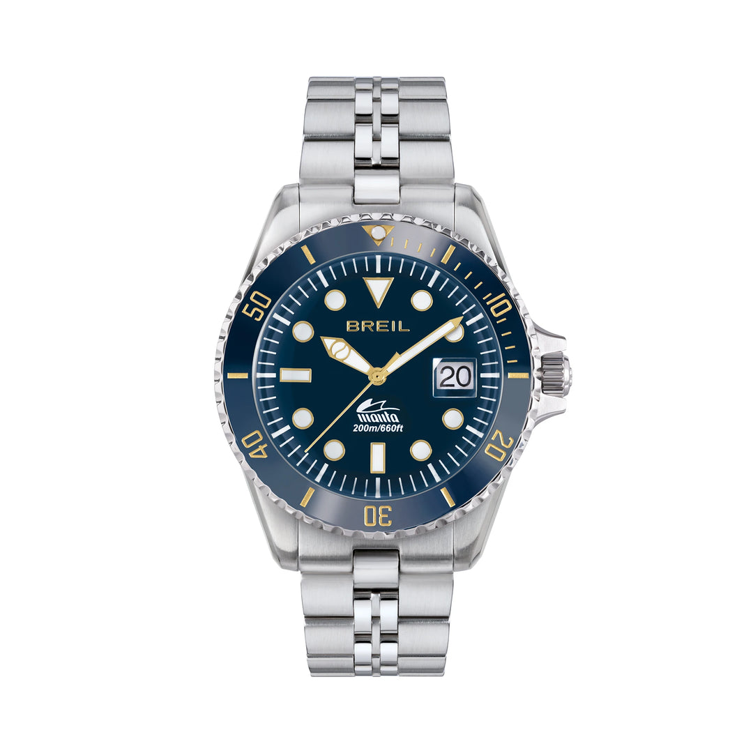 Breil hodinky Manta Heritage 42mm modrá quartz ocel TW2208