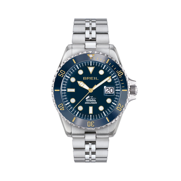 Breil hodinky Manta Heritage 42mm modrá quartz ocel TW2208