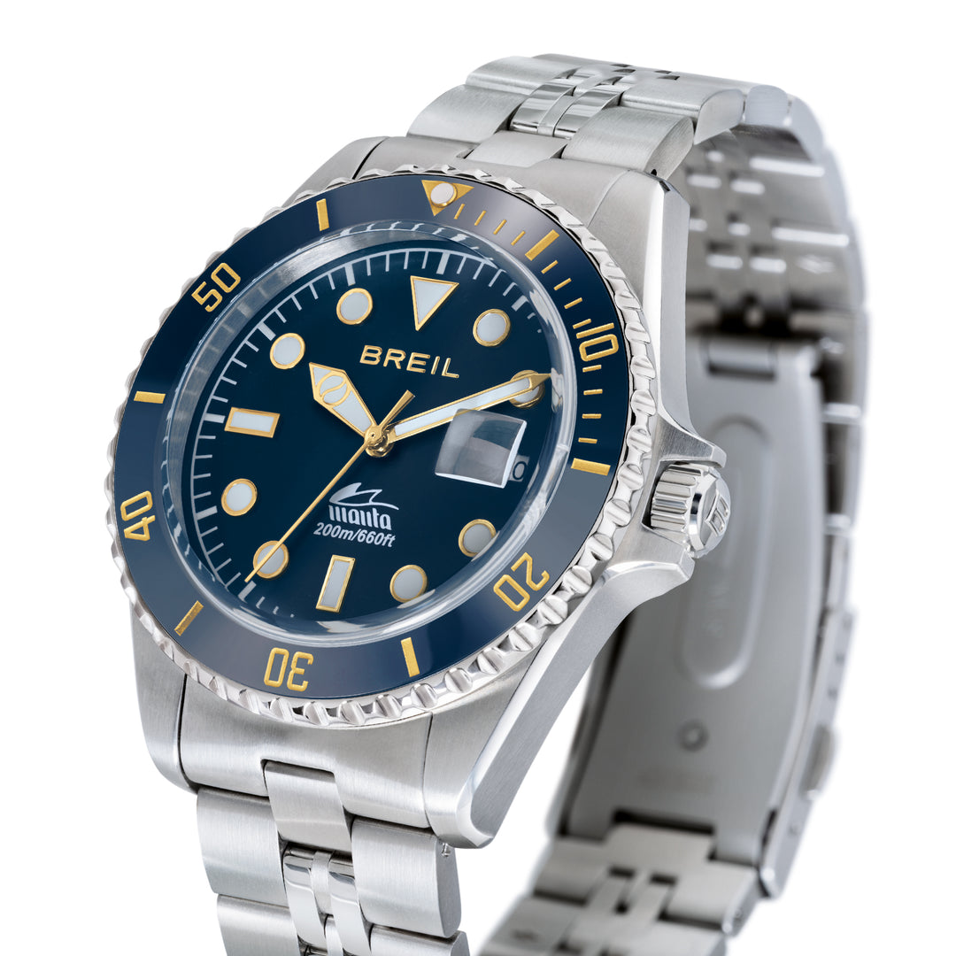 Breil hodinky Manta Heritage 42mm modrá quartz ocel TW2208