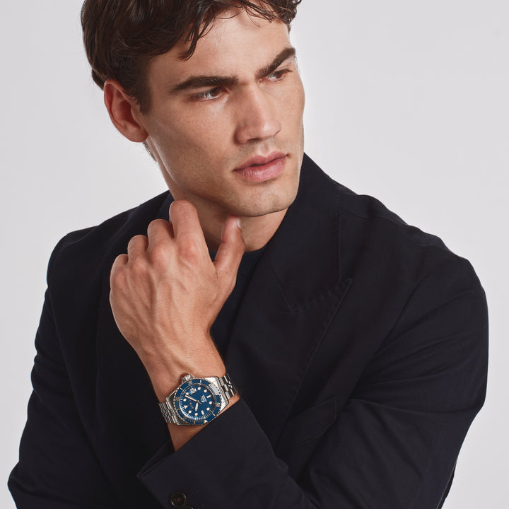 Breil hodinky Manta Heritage 42mm modrá quartz ocel TW2208