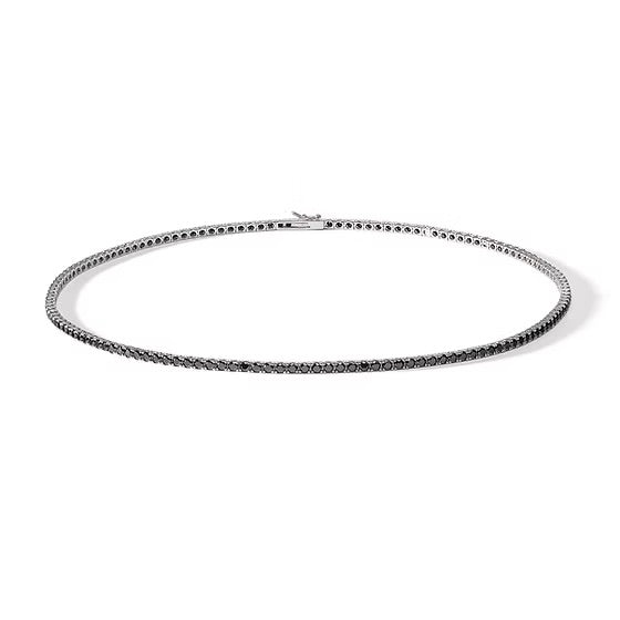 Comete necklace Silver Tennis Silver 925 Black Zirconi Ugl 738 N M45